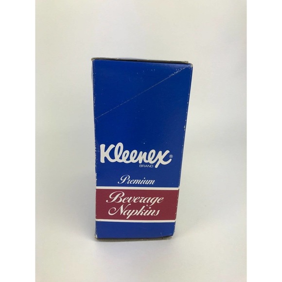 Vintage Box of Kleenex Premium Beverage Napkins 1989 New (old stock) - Picture 4 of 6
